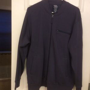 John Blair blue zip-up sweatshirt